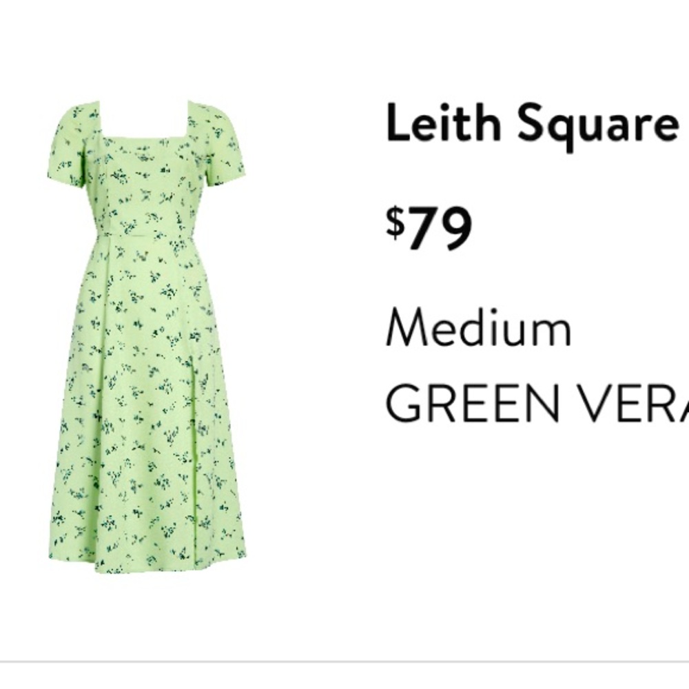 Square neck maxi dress worn 1X, excellent condition size M by Leith